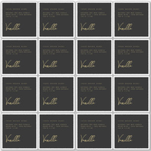 黒エレガント金ゴールドろうそく製品ラベル シール