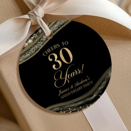 黒エレガント金ゴールドアガテ30周年記念パーティー フェイバータグ