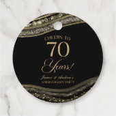 黒エレガント金ゴールドアガテ70周年記念パーティー フェイバータグ (裏面)
