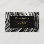 黒エレガント金ゴールドアルコールインクウェディングプランナー 名刺 (裏面)