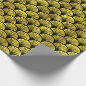 黒エレガント金ゴールドアールデコアーチ#1 DIY BG ラッピングペーパー (角)