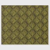 黒エレガント金ゴールドアールデコダイヤモンド#1 DIY BG ラッピングペーパー (フラット)