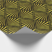 黒エレガント金ゴールドアールデコダイヤモンド#1 DIY BG ラッピングペーパー (角)