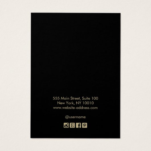 黒エレガント金ゴールドア縁どーリングジュエリー表示 (裏面)