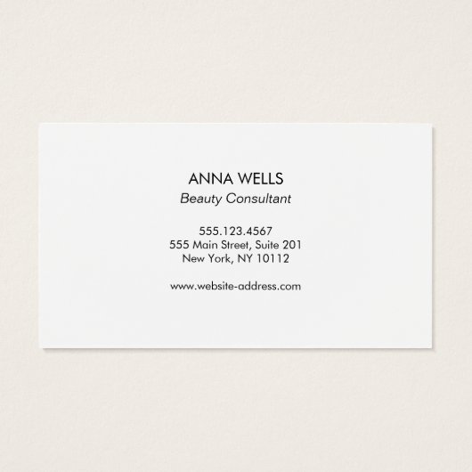 黒エレガント金ゴールドウーマン顔美しいサロンスパ (裏面)