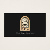 黒エレガント金ゴールドウーマン顔美しいサロンスパ (正面)