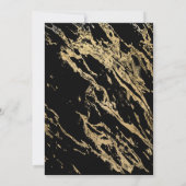 黒エレガント金ゴールドカスタム写真50誕生日 招待状 (裏面)