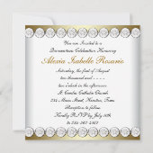 黒エレガント金ゴールドキンセアニェラ 招待状 (裏面)