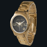 黒エレガント金ゴールドクモ 腕時計<br><div class="desc">金ゴールドスパイダブラックの背景の変更の監視スタイルの前でエレガントユニーク、このGlistening金ゴールドは簡単にくもの巣にスパイス – May誰のためではなく、間違いなく非常に奇妙なほど確実にユニークは、これはくもの巣の輝き – ハロウィーンのためのコレクションエレガント、あなたの記念日。これは素晴らしハロウィン結婚の選択だ。注：すべての装飾はデジタルで作成され実在て表示され、印刷されたデザインに過ぎない。マイショップの他のマッチング製品 – http://www.zazzle.com/wedding_trendsカテゴリ金ゴールドクモ</div>