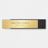 黒エレガント金ゴールドグモダンラマーテンプレート サインプレート (正面)