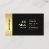 黒エレガント金ゴールドグラモダンマーテンプレートカッコいい 名刺 (正面)