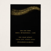 黒エレガント金ゴールドグリッターイヤリング表示カード (裏面)