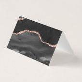 黒エレガント金ゴールドグリッター折り畳み座席表 (裏面)