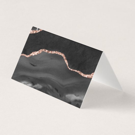 黒エレガント金ゴールドグリッター折り畳み座席表 (裏面)