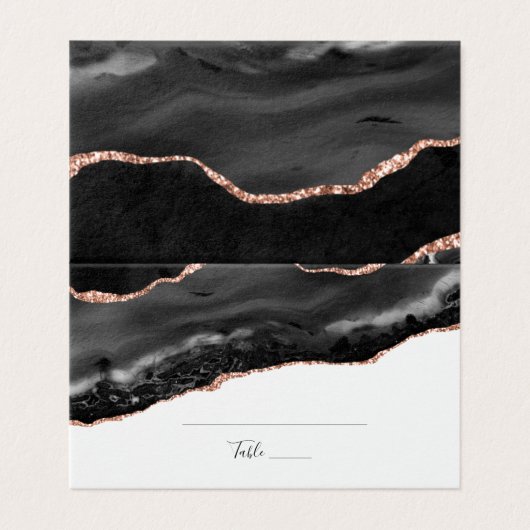 黒エレガント金ゴールドグリッター折り畳み座席表 (外部フラット)