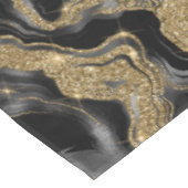 黒エレガント金ゴールドグリッター瑪瑙パターン テーブルクロス (アングル)