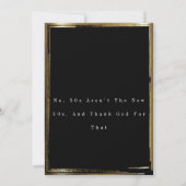 黒エレガント金ゴールドグリッター50th誕生日パーティーInv 招待状 (裏面)