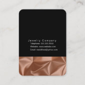 黒エレガント金ゴールドシルク手作りジュエリー作家 名刺 (裏面)