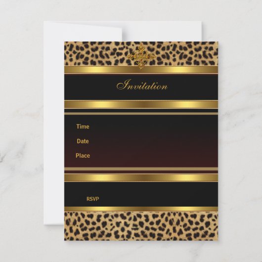 黒エレガント金ゴールドジュエル60番誕生日招待状 招待状 (裏面)