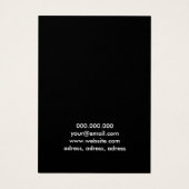 黒エレガント金ゴールドストライプのイヤリング表示カード (裏面)