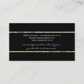 黒エレガント金ゴールドトリム 名刺 (裏面)