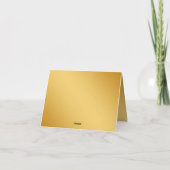 黒エレガント金ゴールドハイヒール靴ありがとう サンキューカード (裏面)