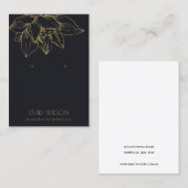 黒エレガント金ゴールドハシンプルスイヤリング表示器 名刺 (正面/裏面)