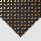 黒エレガント金ゴールドハートのパターンのラップ 薄葉紙 (詳細)