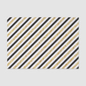 黒エレガント金ゴールドパタストライプーンパーティーワインボックス 薄葉紙 (正面)