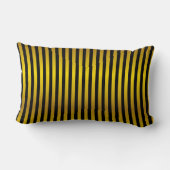 黒エレガント金ゴールドパタストライプーン ランバークッション (裏面)