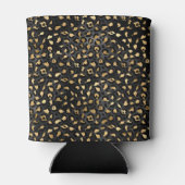 黒エレガント金ゴールドヒョウアニマルプリント 缶クーラー (裏面)