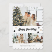 黒エレガント金ゴールドフォトハッピーペイリデイズカード シーズンカード (正面)