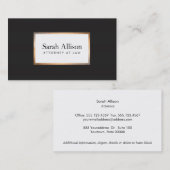 黒エレガント金ゴールドフレームスタイリッシュプロフェッショナル 名刺 (正面/裏面)