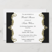 黒エレガント金ゴールドブライダルシャワー招待状 招待状 (正面)