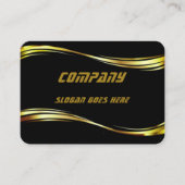 黒エレガント金ゴールドプロフェッショナル名刺 名刺 (正面)