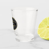 黒エレガント金ゴールドペイズリーパーソナライズされた ショットグラス (右)