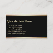 黒エレガント金ゴールドペットトリマー名刺 名刺 (裏面)