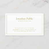 黒エレガント金ゴールドホワイトミニマリストプレーントレンディー 名刺 (裏面)