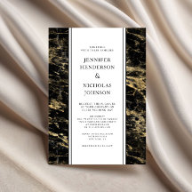 黒エレガント金ゴールドマーブル結婚ズ