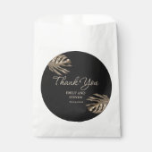 黒エレガント金ゴールドモダンありがとう結婚 フェイバーバッグ (正面)