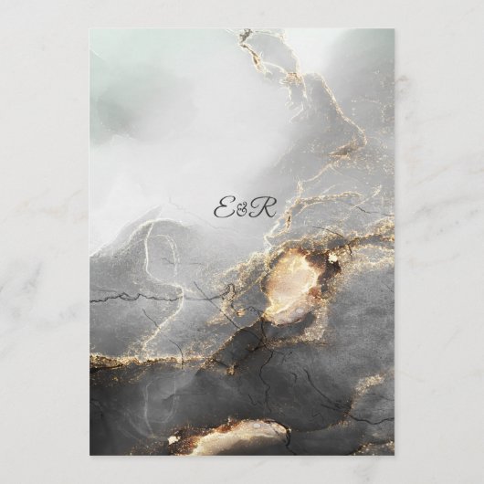 黒エレガント金ゴールドモダンの結婚アドバイス アドバイスカード (裏面)