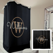 黒エレガント金ゴールドモノグラムスクリプト名