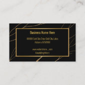 黒エレガント金ゴールドユーカリ糸 名刺 (裏面)