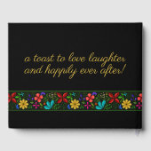 黒エレガント金ゴールドラテンアメリカフォークフローラ ゲストブック (裏面)