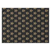 黒エレガント金ゴールドルックスタズパターンシック テーブルクロス (正面(横))