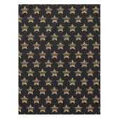 黒エレガント金ゴールドルックスタズパターンシック テーブルクロス (正面)