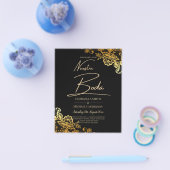 黒エレガント金ゴールドレモダンース チラシ (シングル)