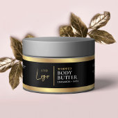 黒エレガント金ゴールドロゴ化粧用JARラッパーラベル ペットボトルラベル