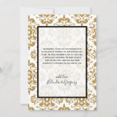 黒エレガント金ゴールドヴィンテージウェディングサンキューカード サンキューカード (正面)