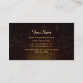 黒エレガント金ゴールドヴィンテージ金ゴールドレース枠2 名刺 (裏面)
